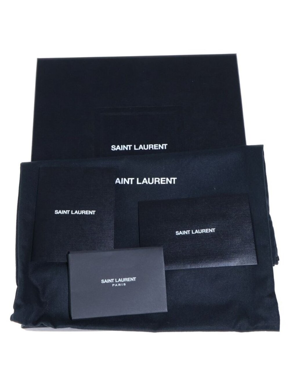 Saint Laurent Paris Logo Cassandra Clutch Caviar Leather Black - Picture 9 of 9